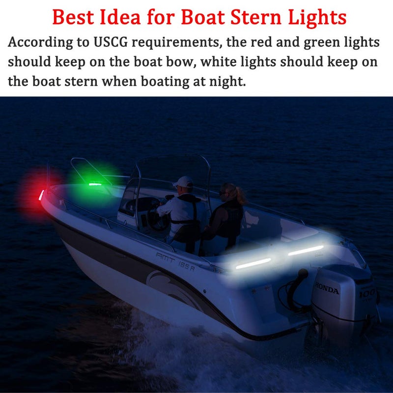 Botepon Navigation Lights for Boats led, Adhesive Install Boat Interior Light, Deck Lights for Night Fishing, IP67 Waterproot for for Pontoon, Bass, Dinghy, Kayak Jon Boat, White - Image 5